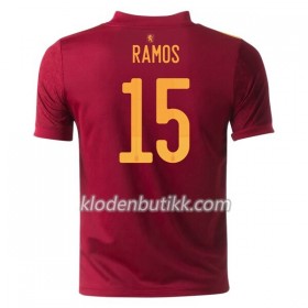 Spania Sergio Ramos 15 Hjemme Fotballdrakt Euro 2020 Kortermet